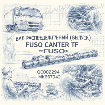 Вал распределительный (выпуск) Fuso Canter TF =FUSO= (QC002294 MK667942) фото в интернет-магазине РСТ-Моторс