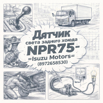 Датчик света заднего хода NPR75 =Isuzu Motors= (8972658530) фото в интернет-магазине РСТ-Моторс