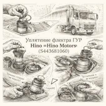 Уплотнение фильтра ГУР Hino =Hino Motors= (S443681060) фото в интернет-магазине РСТ-Моторс