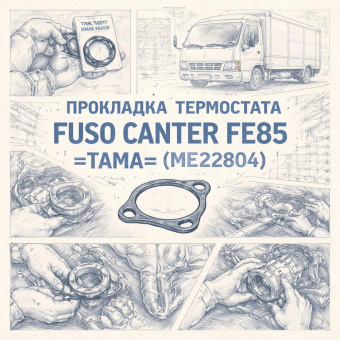 Прокладка термостата Fuso Canter FE85 =TAMA= (ME222804) фото в интернет-магазине РСТ-Моторс