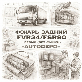 Фонарь задний FVR34/FSR90 левый (без фишки) =AUTODEPO= (8982236160) фото в интернет-магазине РСТ-Моторс