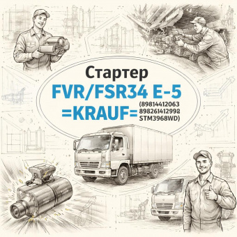 Стартер FVR/FSR34 Е-5 =KRAUF= (8981412063 8982616690 8981412062 STM3968WD) фото в интернет-магазине РСТ-Моторс