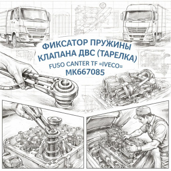 Фиксатор пружины клапана ДВС (тарелка) Fuso Canter TF =IVECO= (MK667085) фото в интернет-магазине РСТ-Моторс