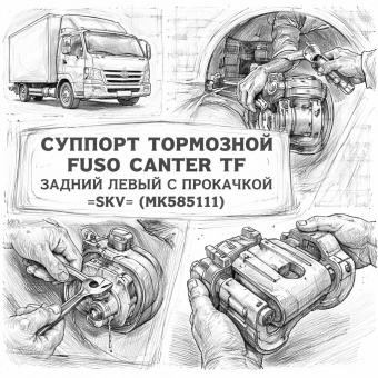 Суппорт тормозной Fuso Canter TF задний левый с прокачкой =SKV= (MK585111) фото в интернет-магазине РСТ-Моторс