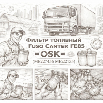 Фильтр топливный Fuso Canter FE85 =OSK= (ME227456 ME222135) фото в интернет-магазине РСТ-Моторс