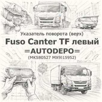 Указатель поворота (верх) Fuso Canter TF левый =AUTODEPO= (MK580527 MX915952) фото в интернет-магазине РСТ-Моторс