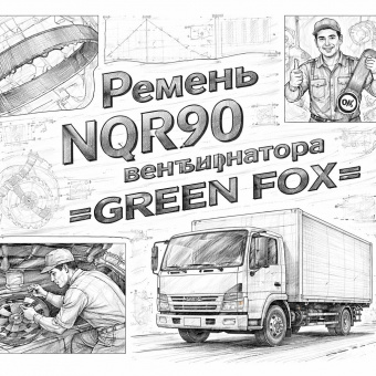 Ремень NQR90 вентилятора =GREEN FOX= (1136715220) фото в интернет-магазине РСТ-Моторс