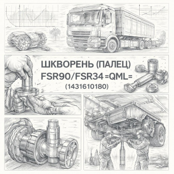 Шкворень (палец) FSR90/FSR34 =QML= (1431610180) фото в интернет-магазине РСТ-Моторс