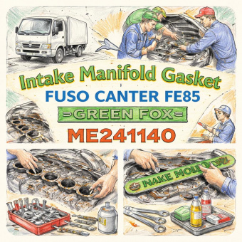 Прокладка впускного коллектора Fuso Canter FE85 =GREEN FOX= (ME241140) фото в интернет-магазине РСТ-Моторс