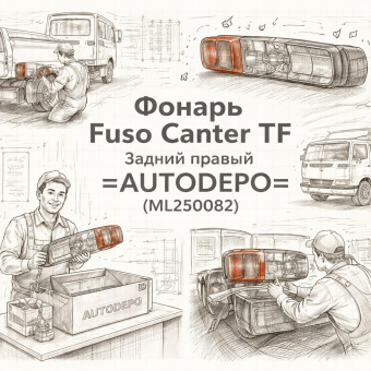 Фонарь Fuso Canter TF задний правый =AUTODEPO= (ML250082) фото в интернет-магазине РСТ-Моторс