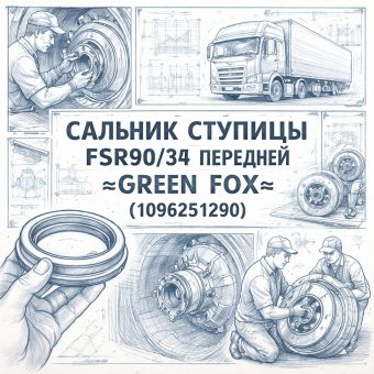 Сальник ступицы FSR90/34 передней =GREEN FOX= (1096251290) фото в интернет-магазине РСТ-Моторс