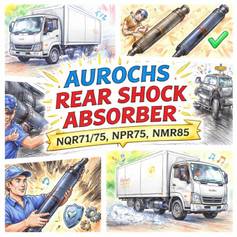 Амортизатор задний NQR71/75/NPR75/NMR85 =AUROCHS= (5876101320 5876101330 8972536512 8980798681) фото в интернет-магазине РСТ-Моторс