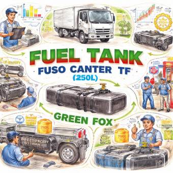 Бак топливный Fuso Canter TF (250 л) =GREEN FOX= (MK621416) фото в интернет-магазине РСТ-Моторс