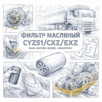 Фильтр масляный КПП CYZ51/CXZ/EXZ =Isuzu Motors= (8971122630 8944597001) фото в интернет-магазине РСТ-Моторс