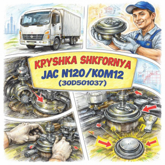 Крышка шкворня JAC N120/KOM12 нижняя =JAC=(30D501037) фото в интернет-магазине РСТ-Моторс