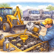 Сколько масла заливается в двигатель JCB 3СХ и 4CX (5-е поколение)