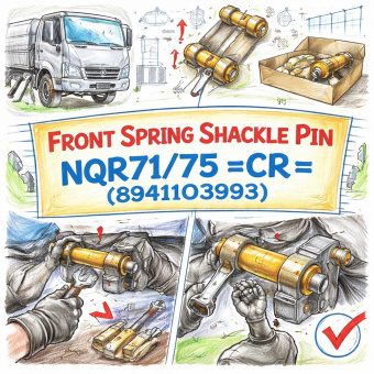 Серьга передней рессоры NQR71/75 =CR= (8941103993) фото в интернет-магазине РСТ-Моторс