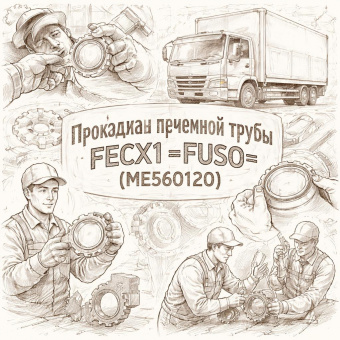 Прокладка приемной трубы FECX1 =FUSO= (ME560120) фото в интернет-магазине РСТ-Моторс