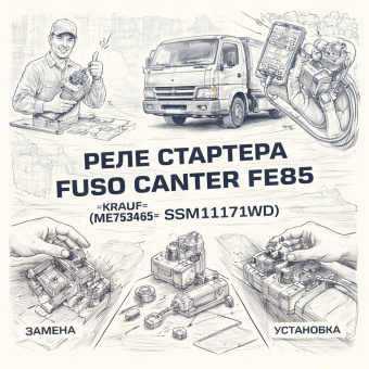 Реле втягивающего реле стартера Fuso Canter FE85 =KRAUF= (ME753465 SSM1171WD) фото в интернет-магазине РСТ-Моторс