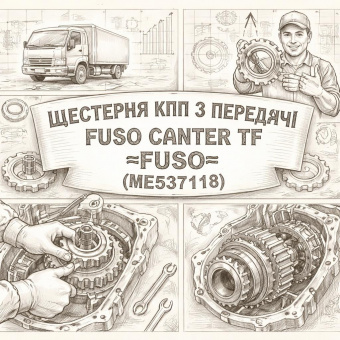 Шестерня КПП 3 передачи Fuso Canter TF =FUSO= (ME537118) фото в интернет-магазине РСТ-Моторс