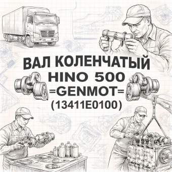 Вал коленчатый HINO 500 =GENMOT= (13411E0100) фото в интернет-магазине РСТ-Моторс