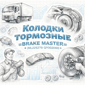 Колодки тормозные (комплект на ось дисковые) Fuso Canter TF =BRAKE MASTER= (ML225279 QY002040) фото в интернет-магазине РСТ-Моторс