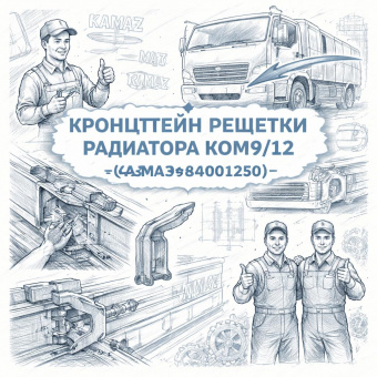 Кронштейн решетки радиатора  КОМ9/12 правый =КАМАЗ= (430898401250) фото в интернет-магазине РСТ-Моторс