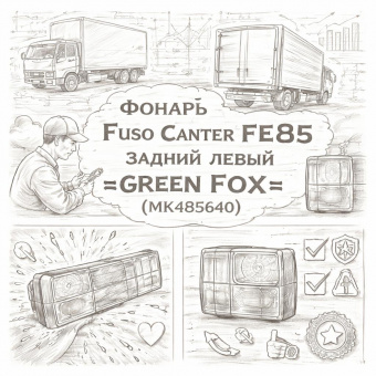 Фонарь Fuso Canter FE85 задний левый =GREEN FOX= (MK485640) фото в интернет-магазине РСТ-Моторс