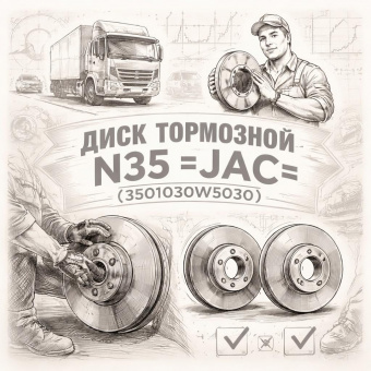 Диск тормозной N35 =JAC= (3501030W5030) фото в интернет-магазине РСТ-Моторс