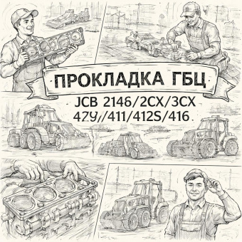 Прокладка ГБЦ JCB 214E/2CX/3CX/4CX/409/411/412S/416 =MIZURO= (02/203176 02/203147 02/202945) фото в интернет-магазине РСТ-Моторс