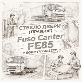 Стекло двери (правое) Fuso Canter FE85 =БОР= (MK488222) фото в интернет-магазине РСТ-Моторс