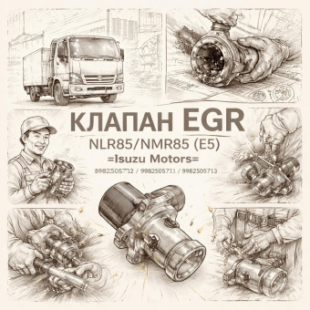 Клапан EGR NLR85/NMR85 (E5) =Isuzu Motors= (8982505712 8982505711 8982505713) фото в интернет-магазине РСТ-Моторс