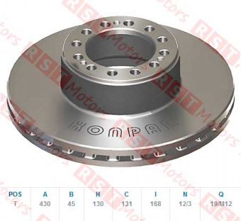 Диск тормозной SAF =KONPAR= (4079000500) фото в интернет-магазине РСТ-Моторс