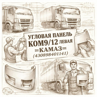 Угловая панель КОМ9/12 левая =КАМАЗ= (430898401141) фото в интернет-магазине РСТ-Моторс