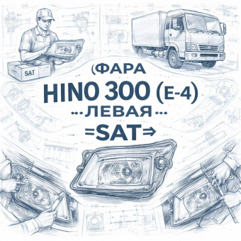 Фара HINO 300 (E-4) левая =SAT= (8115037440 8117037440) фото в интернет-магазине РСТ-Моторс