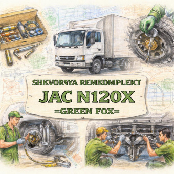 Шкворня ремкомплект  JAC N120X =GREEN FOX= (1108930002901A) фото в интернет-магазине РСТ-Моторс