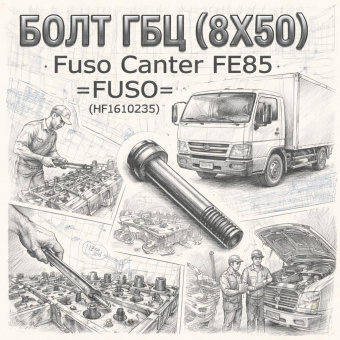 Болт ГБЦ (8Х50) Fuso Canter FE85 =FUSO= (MF140235) фото в интернет-магазине РСТ-Моторс