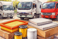 Комплектом дешевле (оригинальные фильтры и полки кабины Fuso Canter FE85)