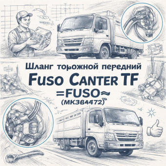 Шланг тормозной передний Fuso Canter TF  =FUSO= (MK384472) фото в интернет-магазине РСТ-Моторс
