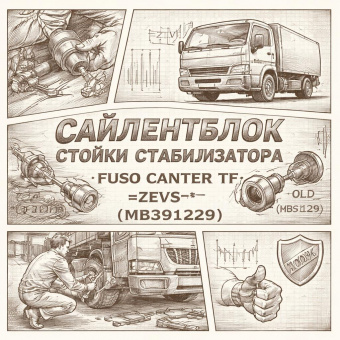 Сайлентблок стойки стабилизатора Fuso Canter TF =ZEVS= (MB391229) фото в интернет-магазине РСТ-Моторс