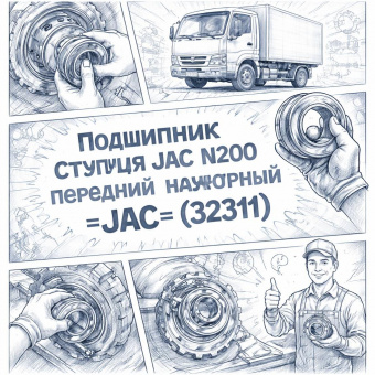 Подшипник ступицы JAC N200 передней наружный =JAC= (32311) фото в интернет-магазине РСТ-Моторс