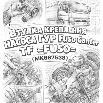 Втулка крепления насоса ГУР Fuso Canter TF =FUSO= (MK667538) фото в интернет-магазине РСТ-Моторс