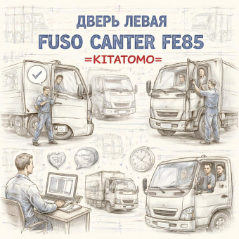 Дверь левая Fuso Canter FE85 =KITATOMO= (MK702225) фото в интернет-магазине РСТ-Моторс