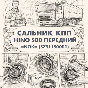 Сальник КПП HINO 500 передний =NOK= (SZ31150001) фото в интернет-магазине РСТ-Моторс