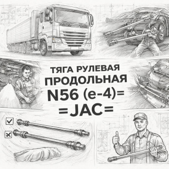 Тяга рулевая продольная N56 (E-4) =JAC= (3003600LD010) фото в интернет-магазине РСТ-Моторс