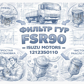 Фильтр ГУР (гидроусилителя руля) FSR90 =Isuzu Motors= (1212350110) фото в интернет-магазине РСТ-Моторс