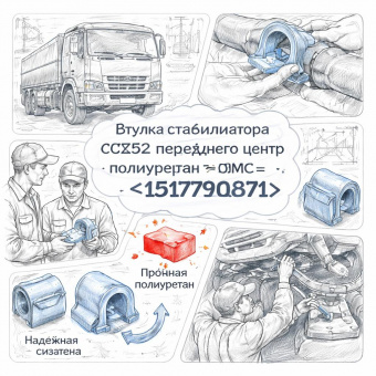 Втулка стабилизатора CYZ52 переднего центр полиуретан половинка =JMC= (1517790871) фото в интернет-магазине РСТ-Моторс