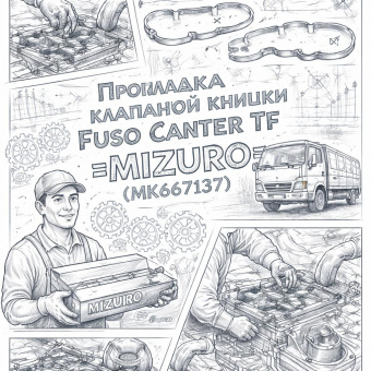 Прокладка клапанной крышки Fuso Canter TF =MIZURO= (MK667137) фото в интернет-магазине РСТ-Моторс