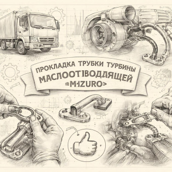 Прокладка трубки турбины NPR75 маслоотводящей =MIZURO= (8943946710) фото в интернет-магазине РСТ-Моторс