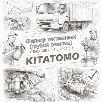 Фильтр топливный (грубой очистки) HINO 300 (E-5 с 2021 г.) =KITATOMO= (2330478260) фото в интернет-магазине РСТ-Моторс